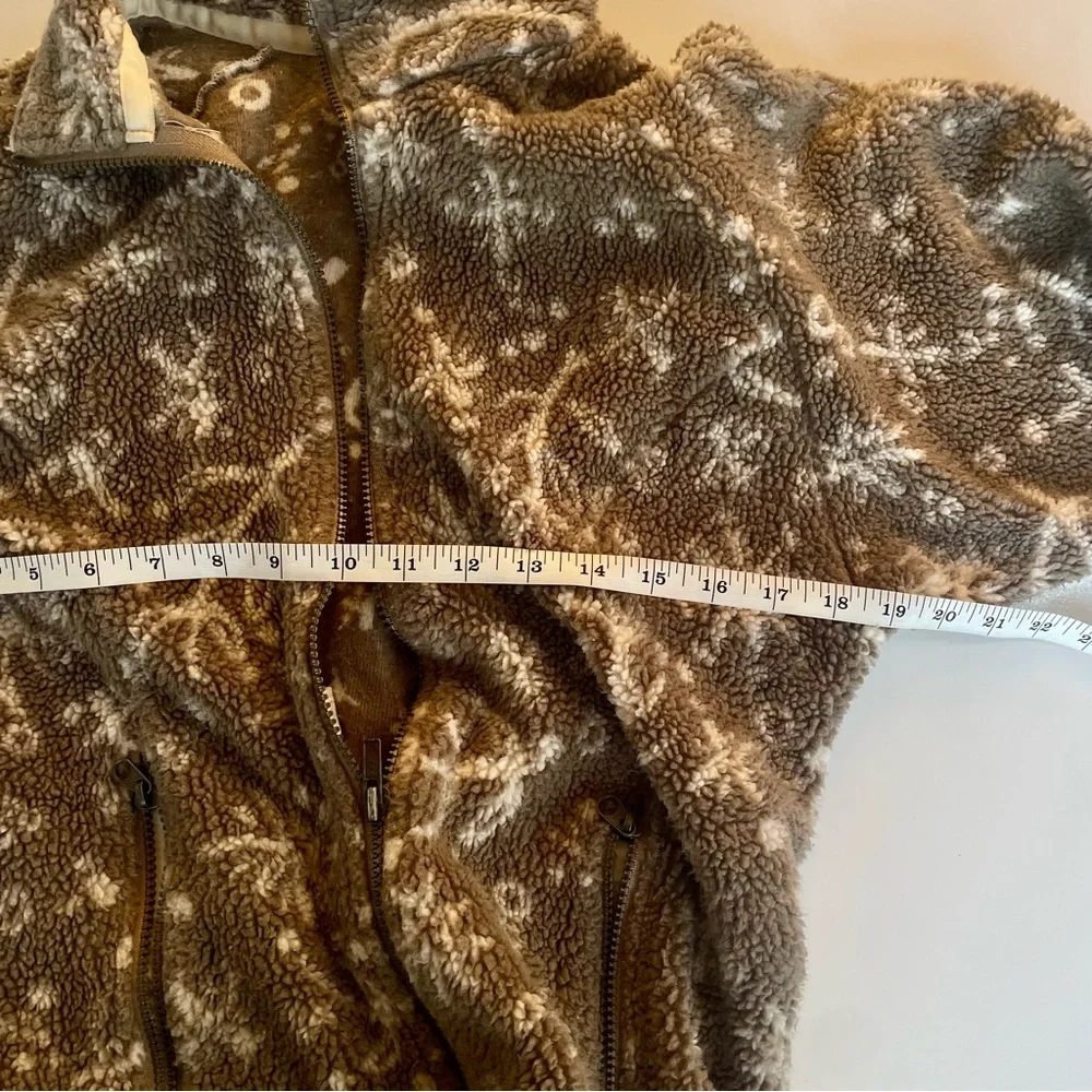 Vintage Columbia Taupe Zip Up Fleece Sweater, S - Picture 2 of 4